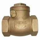 Top Brand Check Valve, 1 in, Single, Inline Swing, Brass, FNPT x FNPT - 6VDT5