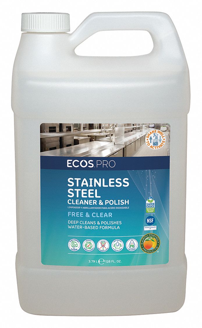 Ecos Pro Metal Cleaner and Polish, 1 gal. Cleaner Container Size, Jug Cleaner Container Type - PL9330/04