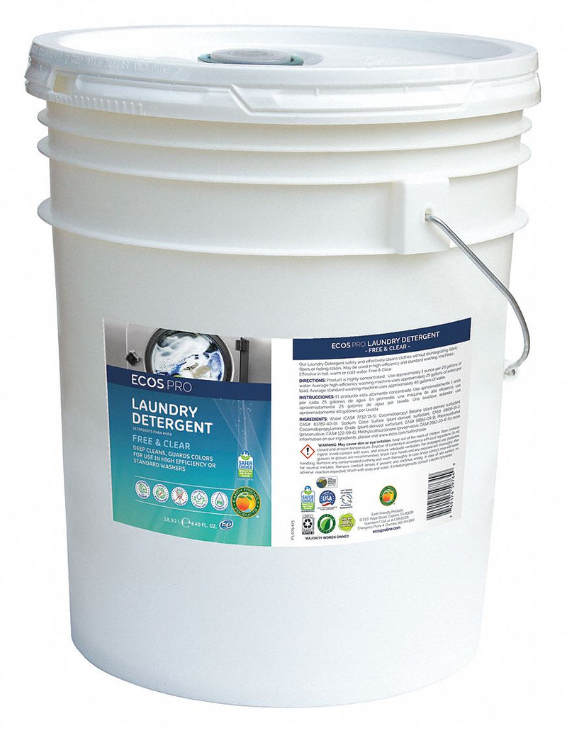 Ecos Pro Laundry Detergent, Cleaner Form Liquid, Cleaner Container Type Pail - PL9764/05