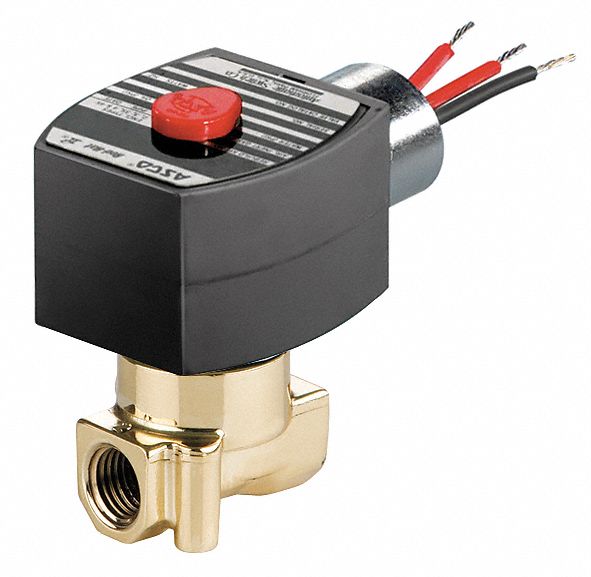 Redhat 120V AC Brass Solenoid Valve, Normally Closed, 1/8