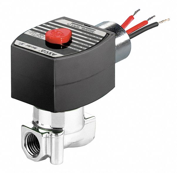 Redhat 120V AC Stainless Steel Solenoid Valve, Normally Closed, 1/4