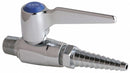 Chicago Faucets Ball Valve, Brass, Inline, 2-Piece, Pipe Size 3/8 in, Connection Type MNPT x Barb - 909-AGVCP