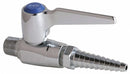 Chicago Faucets Ball Valve, Brass, Inline, 2-Piece, Pipe Size 3/8 in, Connection Type MNPT x Barb - 909-CAGCP