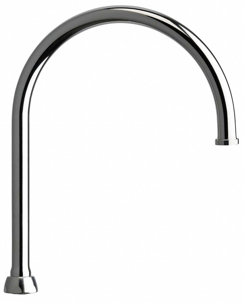 Chicago Faucets Spout, Fits Brand Chicago Faucets, Faucet Spout Shape Gooseneck - GN8FCJKABCP