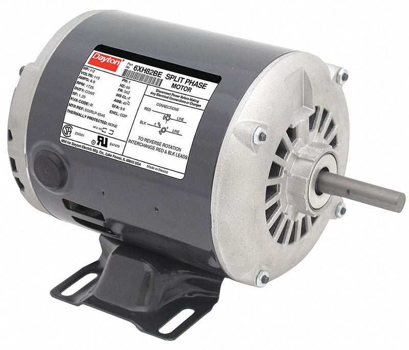 Dayton 6XH82 - GP Mtr Split Ph ODP 1/2 HP 1725 rpm 56Z