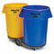 Rubbermaid Tandem Container Dolly, 400 lb Load Capacity, Round, 2 Max. No. of Containers - FG264600BLA