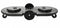 Rubbermaid Tandem Container Dolly, 400 lb Load Capacity, Round, 2 Max. No. of Containers - FG264600BLA