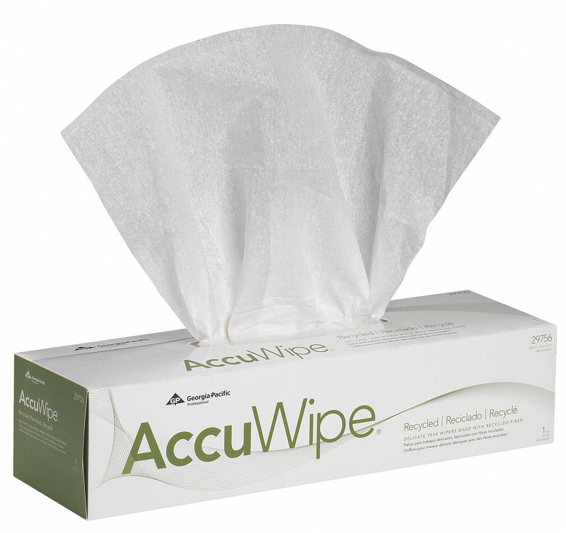 Georgia-Pacific Dry Wipe, Pacific Blue Basic√¢, 15" x 16-1/2", Number of Sheets 140, White, PK 20 - 29756/03