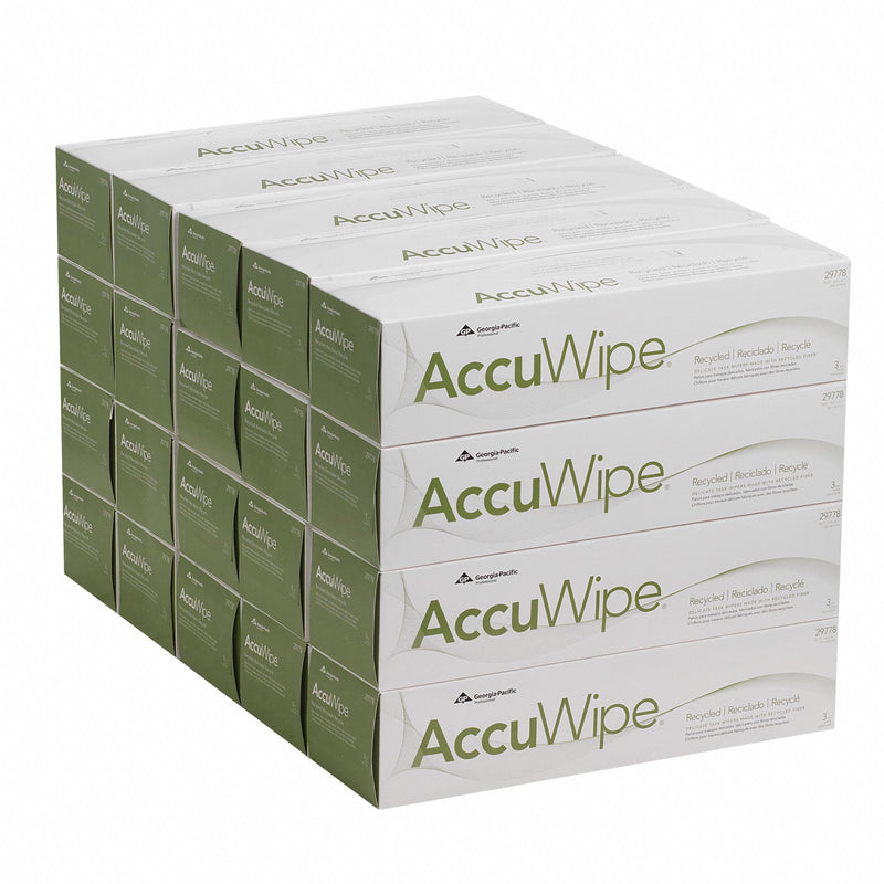 Georgia-Pacific Dry Wipe, Pacific Blue Basic√¢ AccuWipe, 15" x 16-3/4", Number of Sheets 70, White, PK 20 - 29778/03