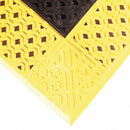 Notrax Drainage Mat, 5 ft L, 30 in W, 7/8 in Thick, Rectangle, Black with Yellow Border - 520S3060BY