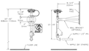 Haws 7324 AXION MSR Wall Mount Eye Face Wash Station without Bowl