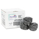 Boardwalk Stainless Steel Scrubber, 2 1/2 X 2 3/4, Steel Gray, 12/Carton - BWK50