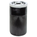 Rubbermaid Smoking Urn With Ashtray And Metal Liner, 2 Gal, 19.5H X 12.5 Dia, Black - RCP258600BLA