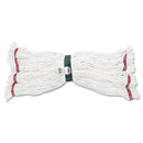 Rubbermaid Web Foot Shrinkless Looped-End Wet Mop Head, Cotton/Synthetic, Medium, White, 6/Carton - RCPA21206WHICT