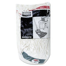 Rubbermaid Web Foot Shrinkless Looped-End Wet Mop Head, Cotton/Synthetic, Medium, White, 6/Carton - RCPA21206WHICT