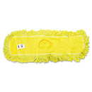 Rubbermaid Trapper Commercial Dust Mop, Looped-End Launderable, 5" X 24", Yellow - RCPJ15300YEL