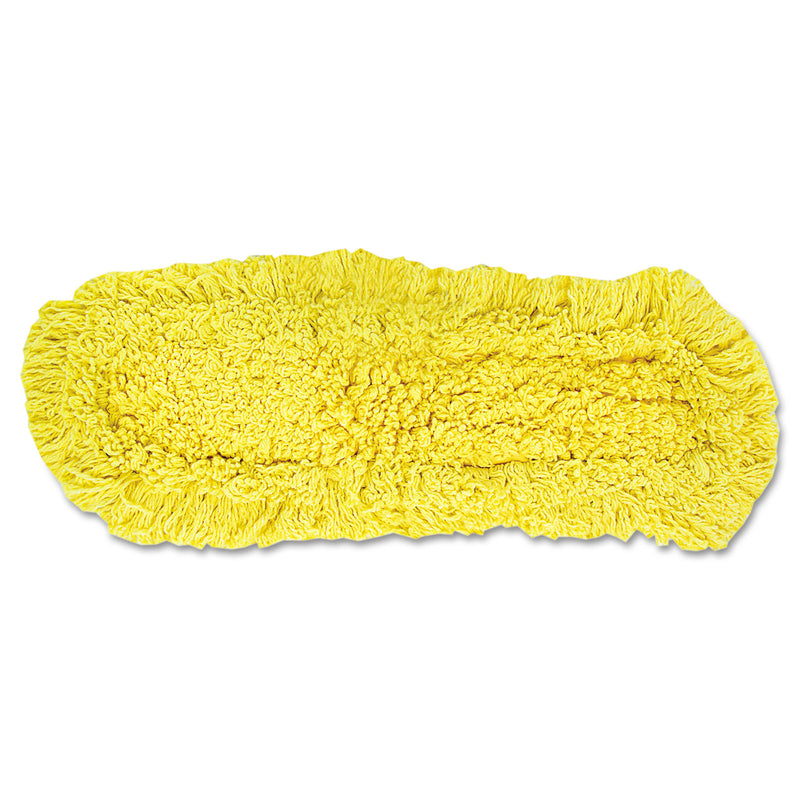 Rubbermaid Trapper Commercial Dust Mop, Looped-End Launderable, 5" X 18", Yellow - RCPJ15200YEL