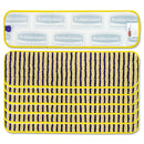 Rubbermaid Microfiber Scrubber Pad, Vertical Polyprolene Stripes, 18", Yellow, 6/Carton - RCPQ810YEL