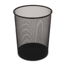 Rubbermaid Steel Mesh Wastebasket, Round, 5 Gal, Black - RCPWMB20BK