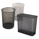 Rubbermaid Steel Mesh Wastebasket, Rectangular, 7.5 Gal, Black - RCPWMB30RBK