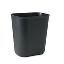 Rubbermaid Fire-Resistant Wastebasket, Rectangular, Fiberglass, 3.5 Gal, Black - RCP254100BK
