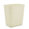 Rubbermaid Fire-Resistant Wastebasket, Rectangular, Fiberglass, 7 Gal, Beige - RCP254300BG