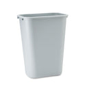 Rubbermaid Deskside Plastic Wastebasket, Rectangular, 10.25 Gal, Gray - RCP295700GY