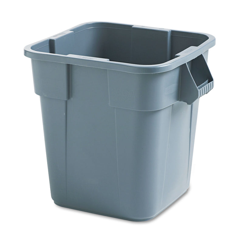 Rubbermaid Brute Container, Square, Polyethylene, 28 Gal, Gray - RCP352600GY