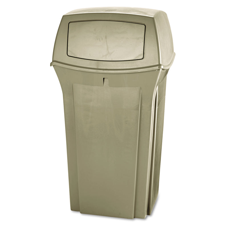 Rubbermaid Ranger Fire-Safe Container, Square, Structural Foam, 35 Gal, Beige - RCP843088BG