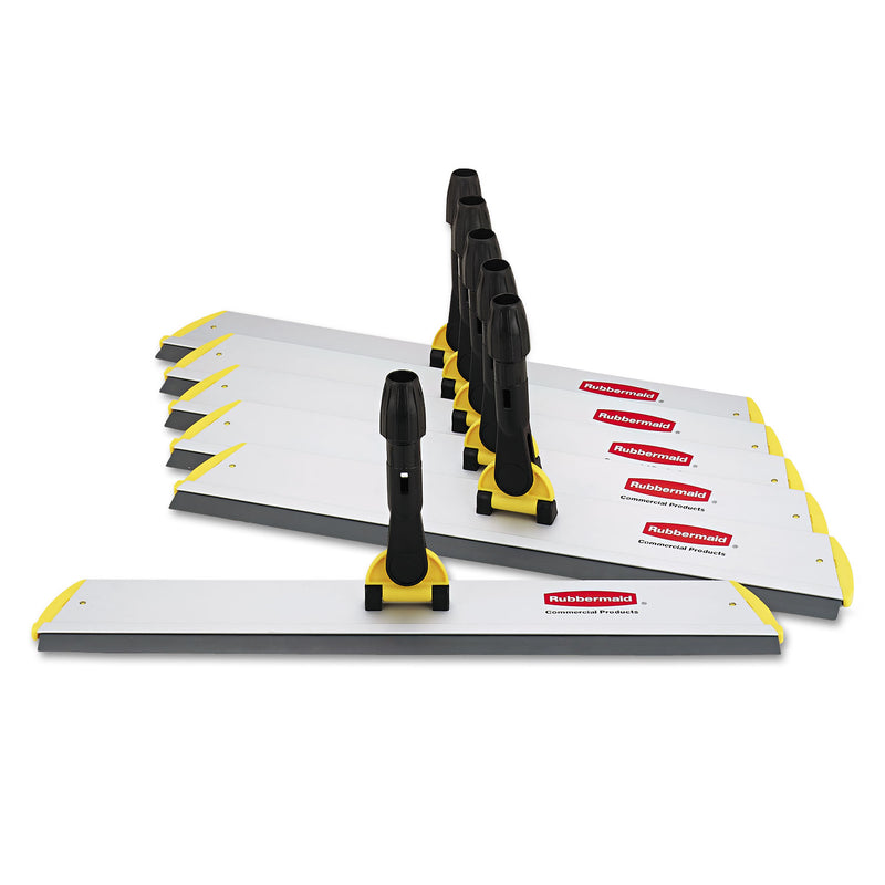 Rubbermaid Hygen Quick Connect S-S Frame, Squeegee, 24W X 4 1/2D, Aluminum, Yellow - RCPQ570