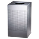 Rubbermaid Designer Line Silhouettes Receptacle, Steel, 20 Gal, Silver Metallic - RCPSC18EPLSM