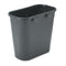 Safco Paper Pitch Recycling Bin, Rectangular, Polyethylene, 1.75 Gal, Black - SAF2944BL