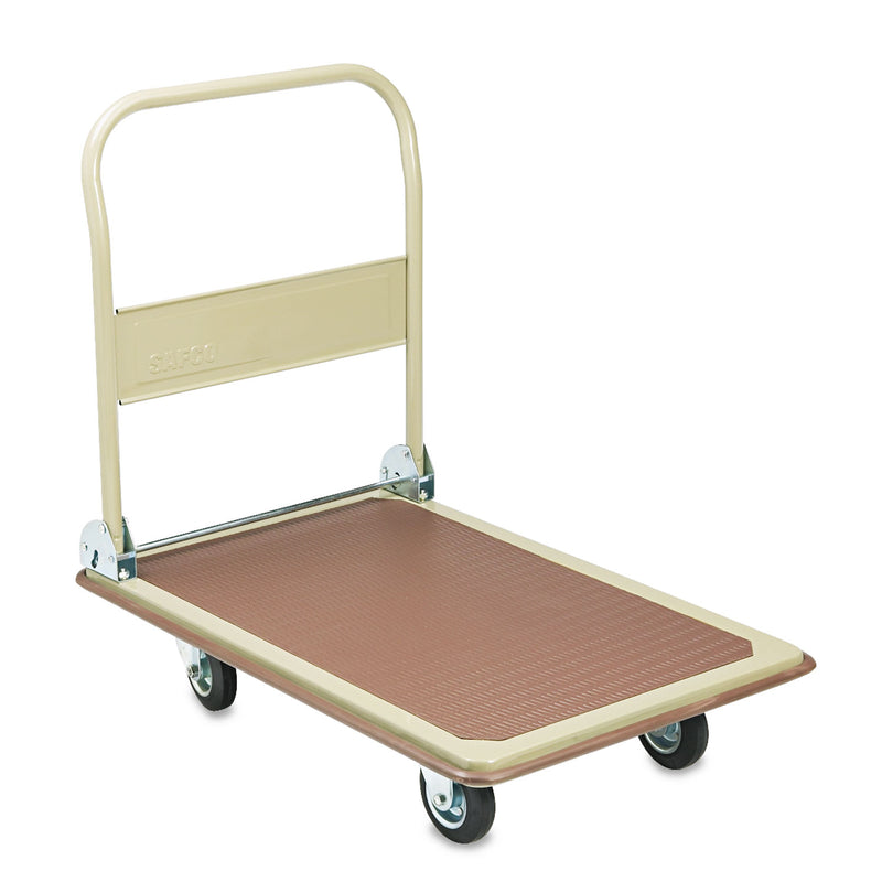 Safco Foldaway Platform Trucks, 900 Lb, 24 X 34 X 36, Tropic Sand/Brown - SAF4078