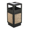 Safco Canmeleon Ash/Trash Receptacle, Square, Aggregate/Polyethylene, 38 Gal, Black - SAF9473NC