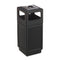 Safco Canmeleon Ash/Trash Receptacle, Square, Polyethylene, 15 Gal, Textured Black - SAF9474BL