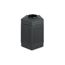 Safco Canmeleon Indoor/Outdoor Receptacle, Pentagon, Polyethylene, 45 Gal, Black - SAF9486BL