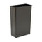 Safco Rectangular Wastebasket, Steel, 22 Gal, Black - SAF9618BL