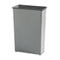 Safco Rectangular Wastebasket, Steel, 22 Gal, Charcoal - SAF9618CH