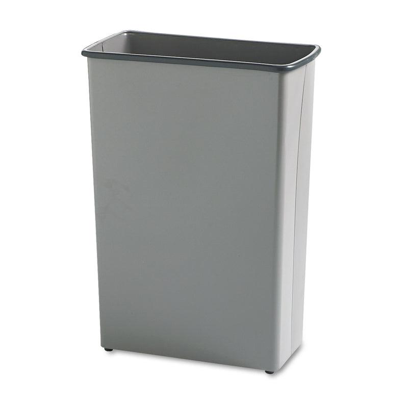 Safco Rectangular Wastebasket, Steel, 22 Gal, Charcoal - SAF9618CH