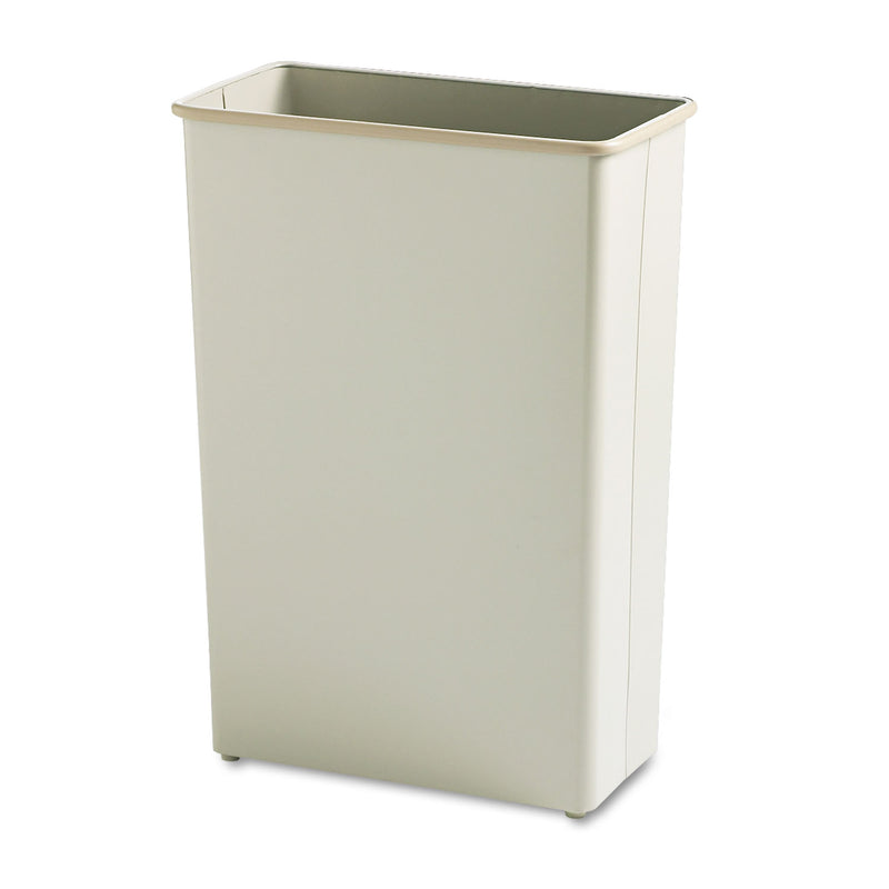 Safco Rectangular Wastebasket, Steel, 22 Gal, Sand - SAF9618SA