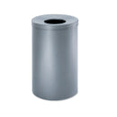 Safco Open-Top Waste Receptacle, Round, Steel, 35 Gal, Black Speckle - SAF9677NC