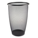 Safco Onyx Round Mesh Wastebasket, Steel Mesh, 9 Gal, Black - SAF9718BL