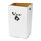 Safco Corrugated Waste Receptacle, Square, 40 Gal, White, 12/Carton - SAF9745