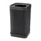 Safco At-Your Disposal Top-Open Waste Receptacle, Square, Polyethylene, 38 Gal, Black - SAF9790BL