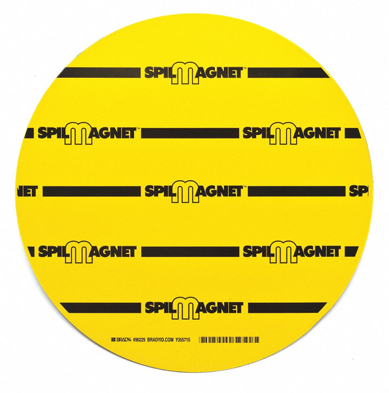 Brady Magnetic Drain Cover, 1/3 to 1/4 in Thickness, 12 in Diameter, Vinyl Material - 96229
