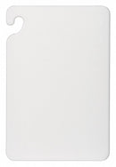 San Jamar Cutting Board, Co-Polymer, White, 20" Length, 15" Width, 1/2" Thickness - CB152012WH
