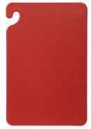 San Jamar Cutting Board, Co-Polymer, Red, 20" Length, 15" Width, 1/2" Thickness - CB152012RD