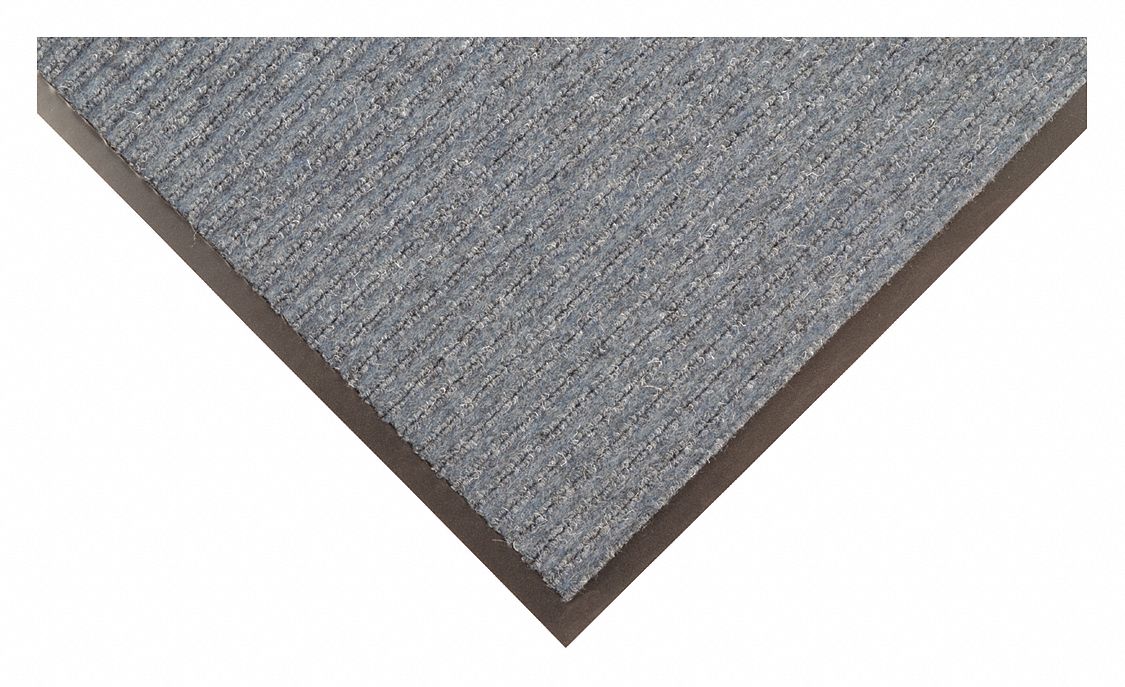 Condor Indoor Entrance Mat, 6 ft L, 4 ft W, 3/8 in Thick, Rectangle, Blue - 9F838