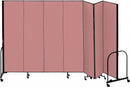Screenflex Portable Room Divider, Number of Panels 7, 6 ft. Overall Height, 13 ft. 1" Overall Width - CFSL607 MAUVE