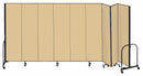 Screenflex Portable Room Divider, Number of Panels 9, 6 ft. 8" Overall Height, 16 ft. 9" Overall Width - CFSL689 BEIGE